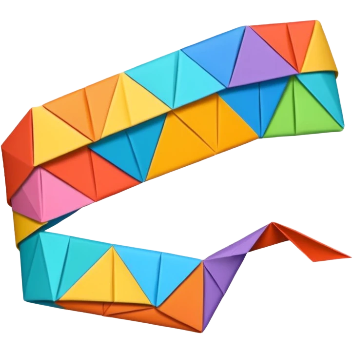 Origami tape emoji