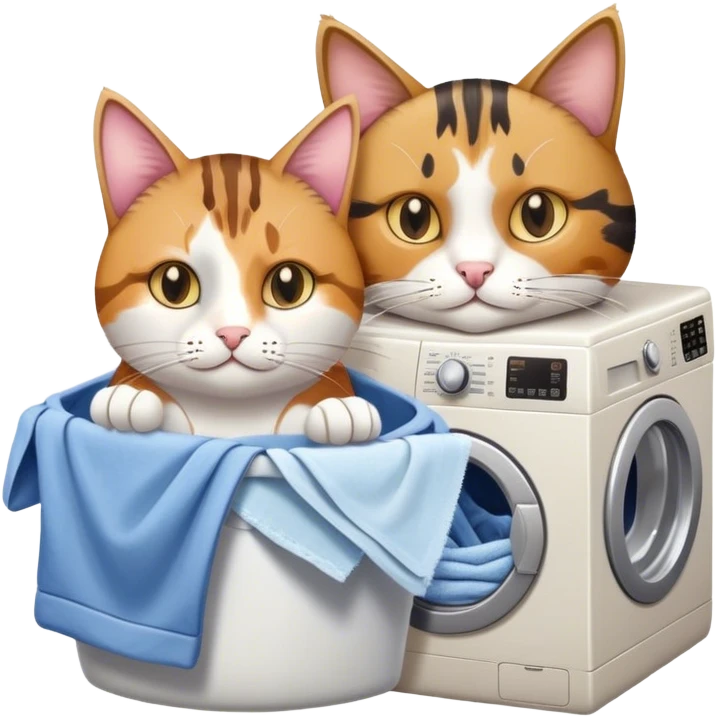 Cat folding laundry  emoji
