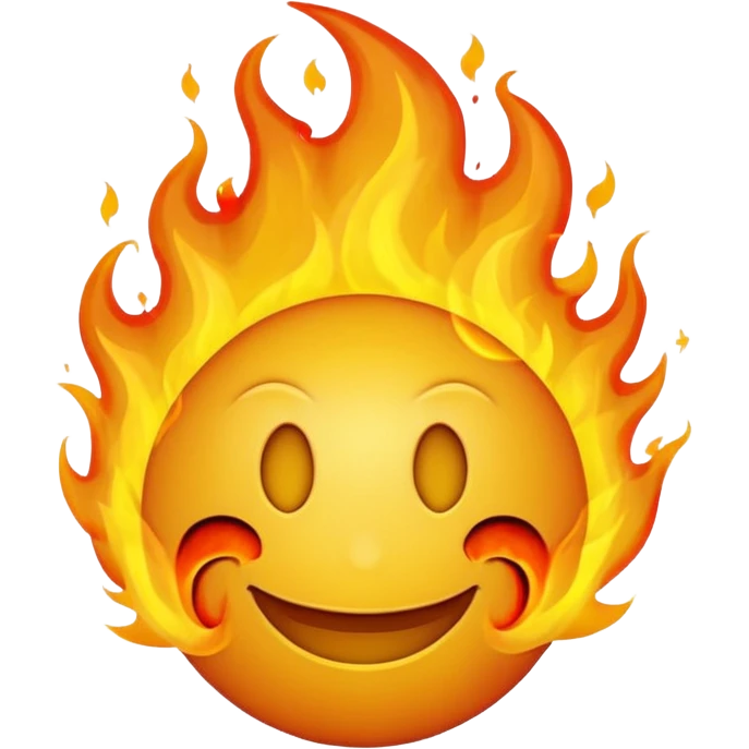 Make it look like a normal emoji just with burning head🙂🔥 cobine the two emoji