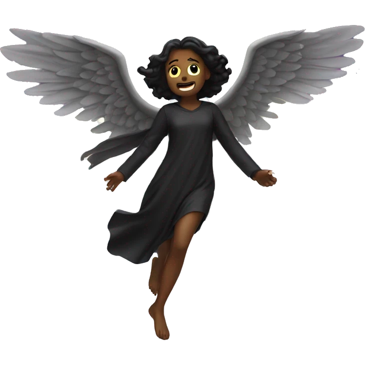 dark angel falling from the sky emoji