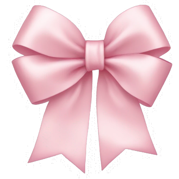 light pink ribbon bow emoji