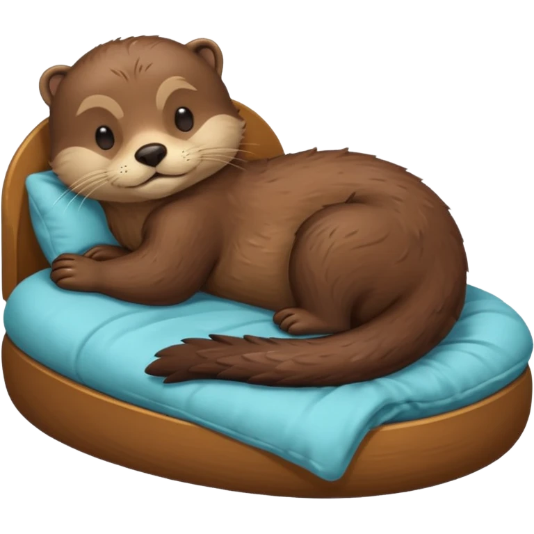 Otter in bed emoji