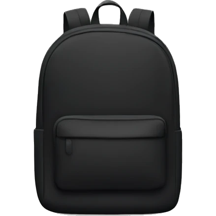 Black backpack without pockets  emoji