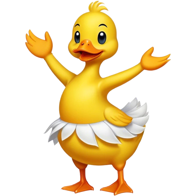 Dancing yellow duck emoji