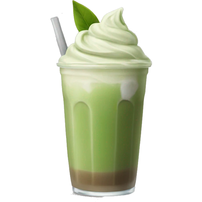 iced matcha latte without whipped cream  emoji