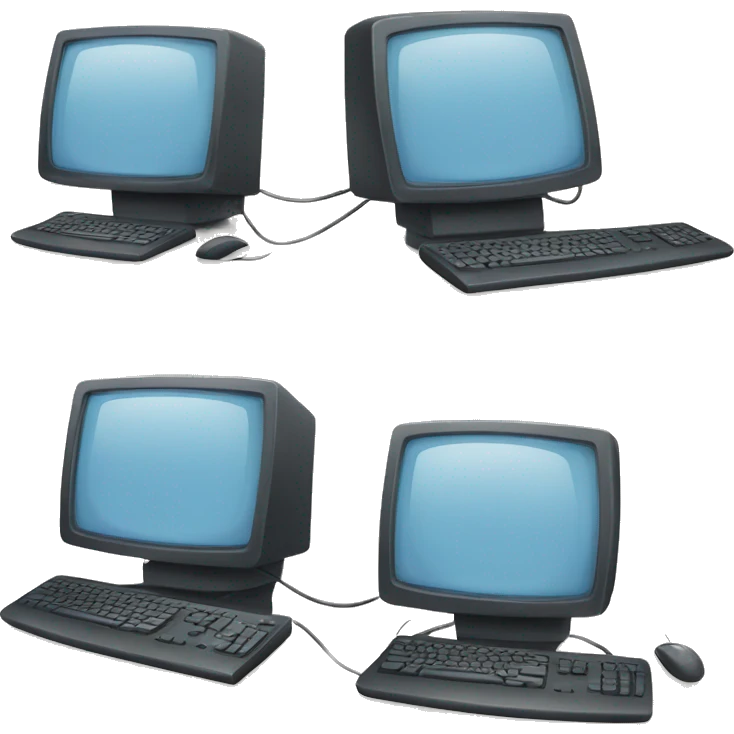 Three Networked Computers  emoji