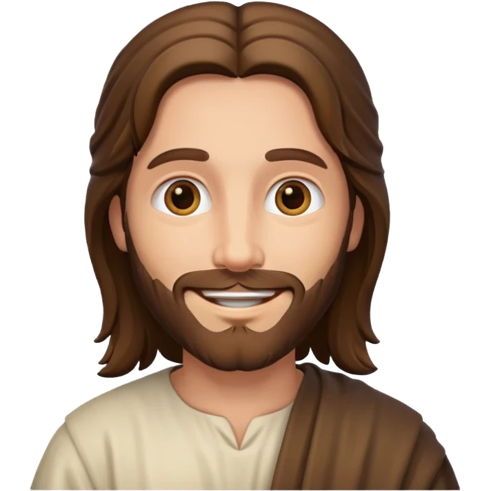 make a picture of Jesus smile emoji