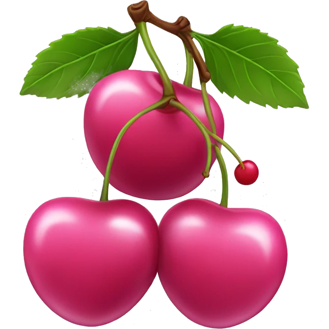 Pink cherries emoji