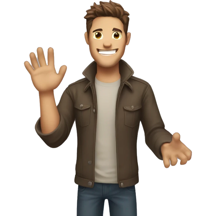 Dean Winchester hands up grinning emoji