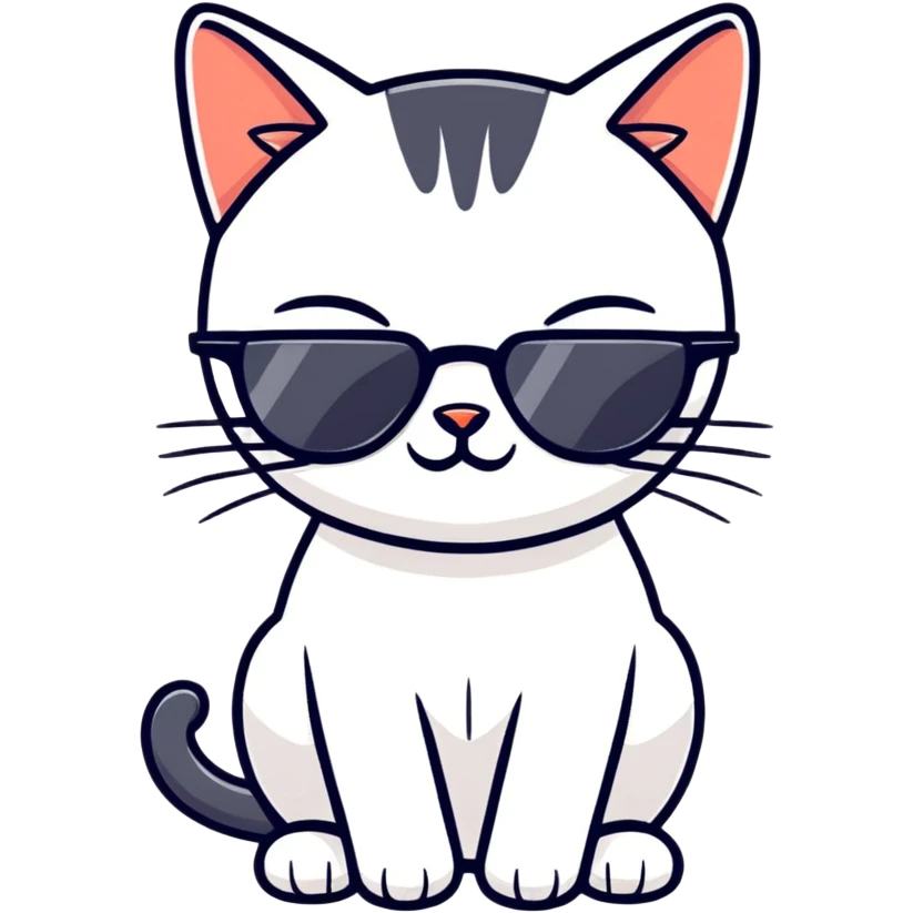Cat with sunglasses emoji