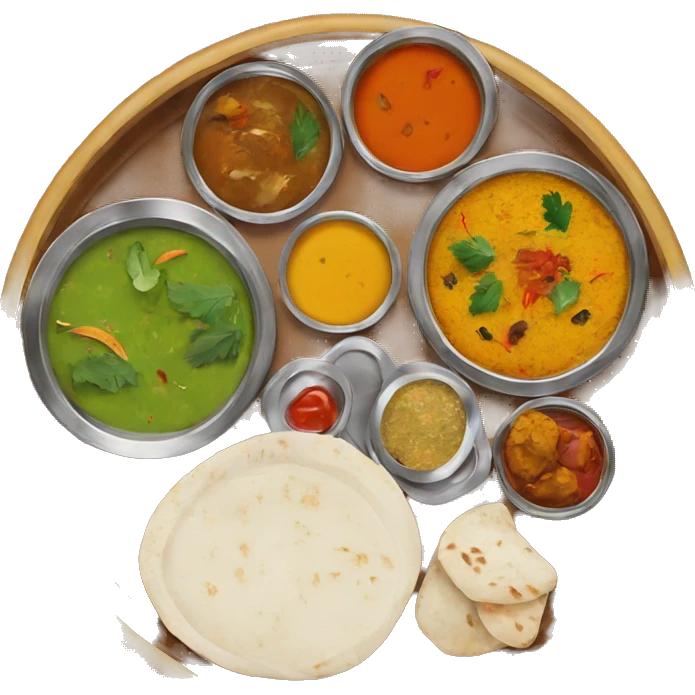 A traditional thali (meal plate) emoji