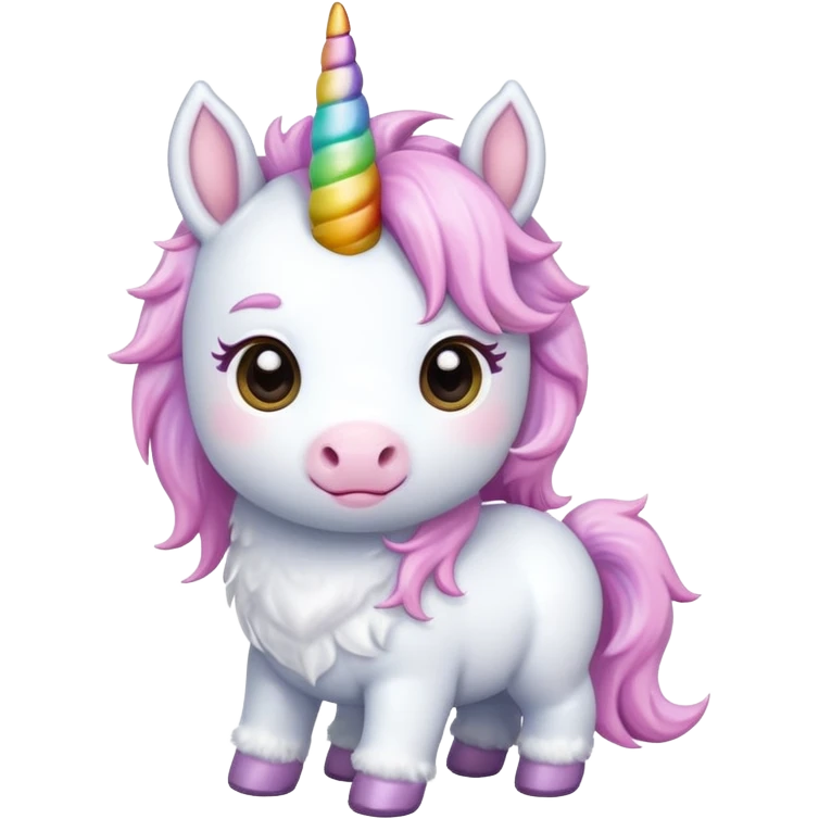 baby unicorn, chibi full body emoji
