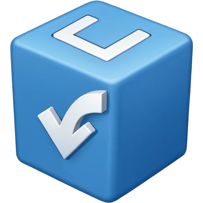 Checkmark in a blue box flat emoji