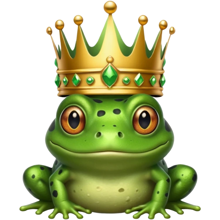 frog king with crown emoji