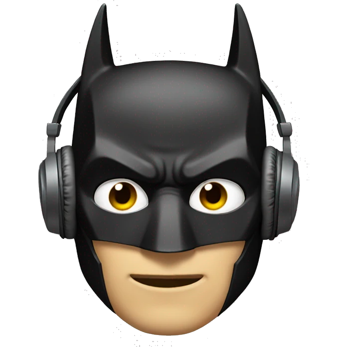 Batman with headphones  emoji