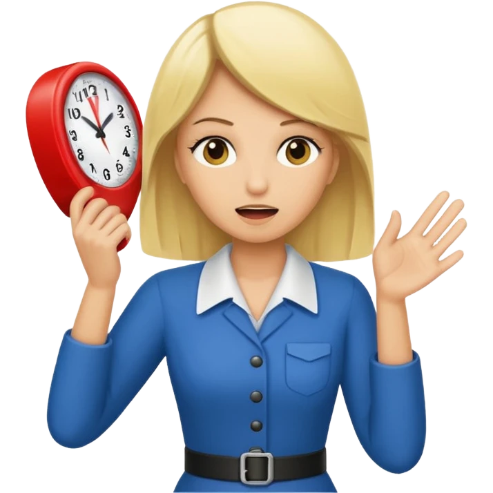 blonde referre calling time out emoji