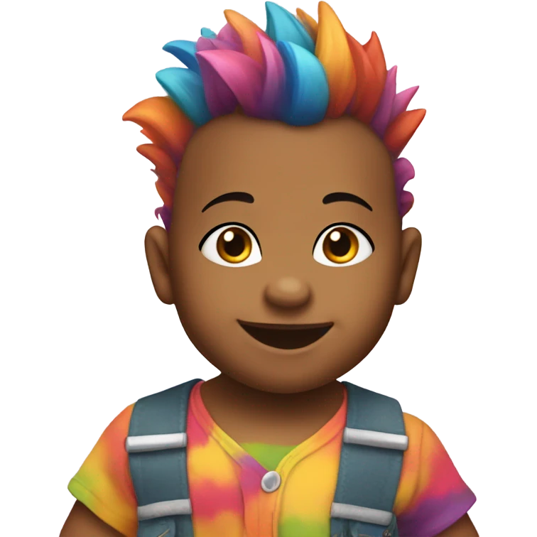 A baby with a mohawk emoji