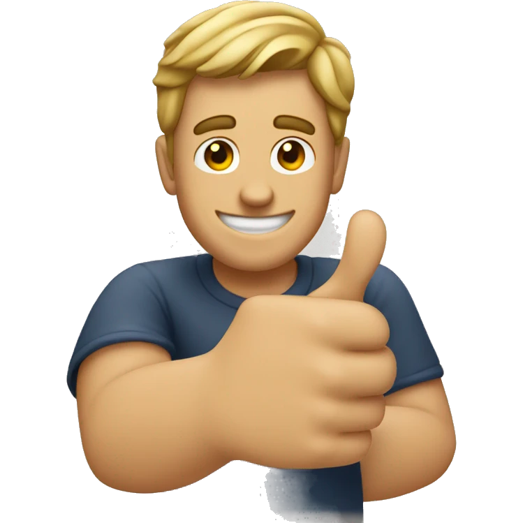 Guy doing thumbs up with his hands  emoji