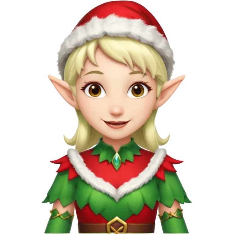 christmas female elf emoji