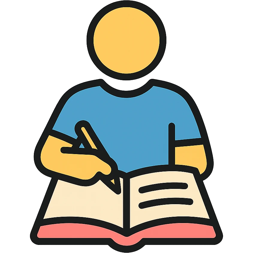 a human writing in a notebook emoji