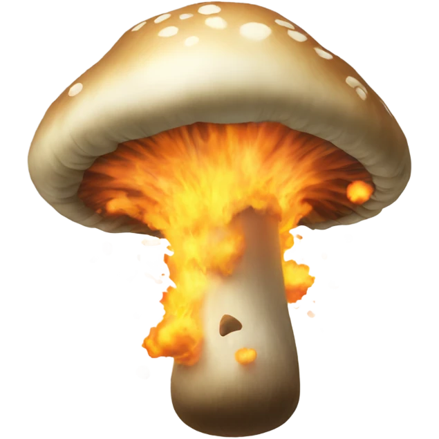 Exploding mushroom emoji
