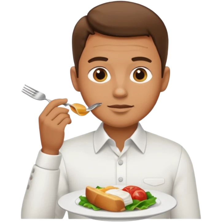 1 man eating at restaruant emoji