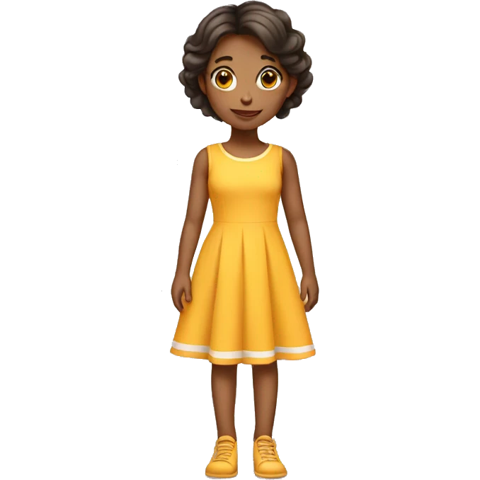 girl in a dress with road markings emoji