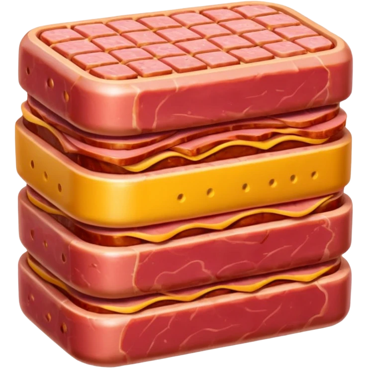 Jeff Koons style spam meat abstract art sculpture  emoji
