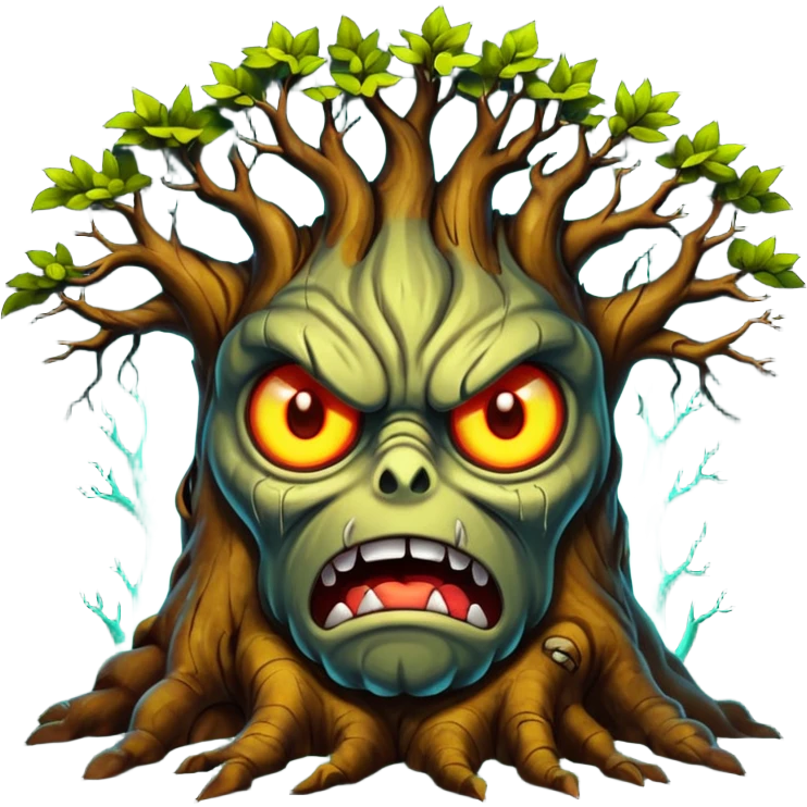 Tree with glowing eyes – Angry face



















 emoji