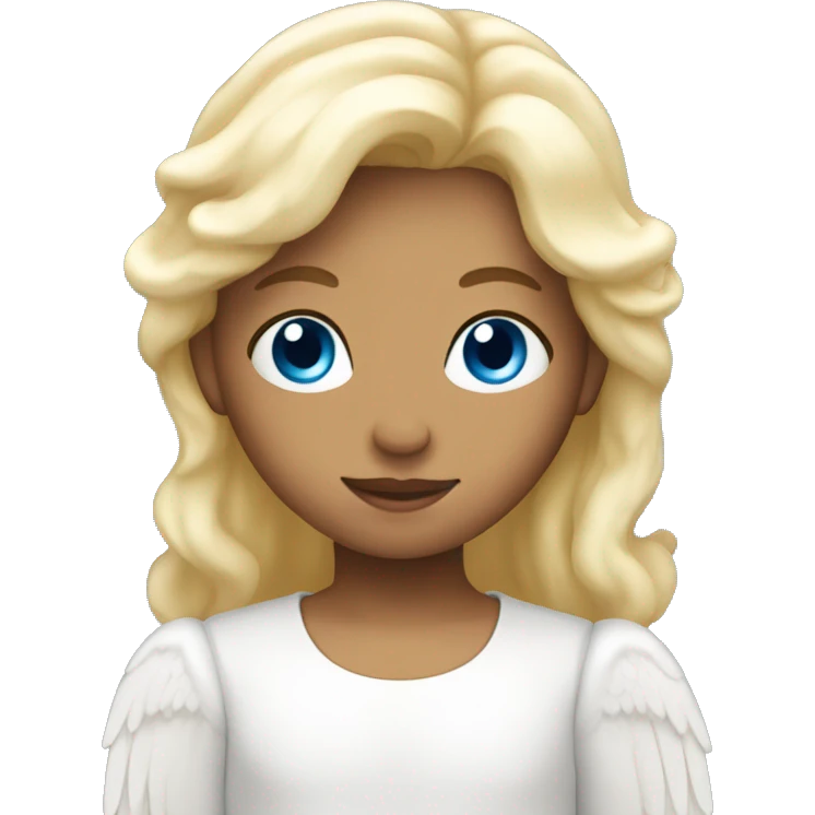 Angel with blue eyes and blond hair emoji