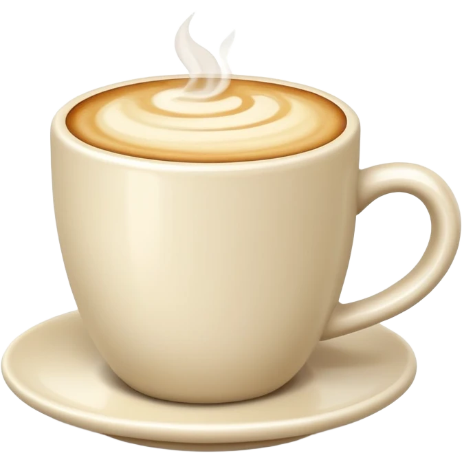 Cream coffee cup emoji