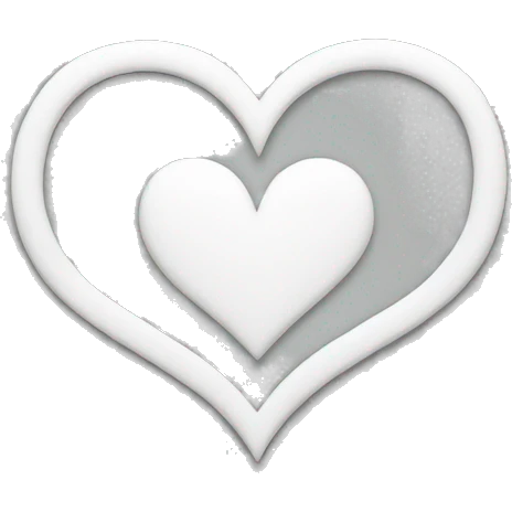 White heart outline emoji