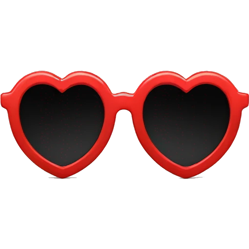 Red heart glasses with black lenses emoji