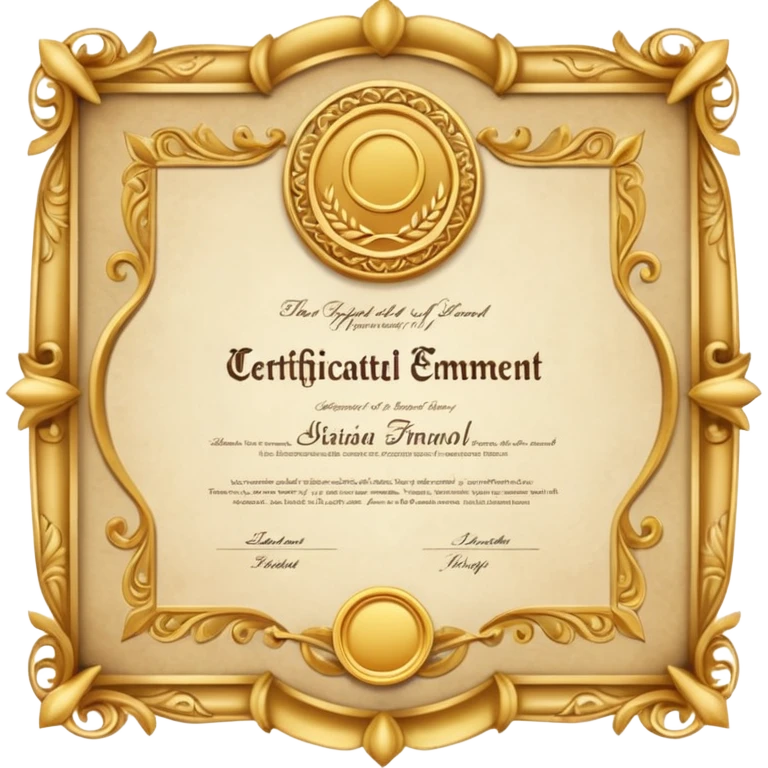 a certificate emoji
