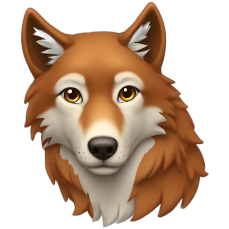 Loup brun roux  emoji
