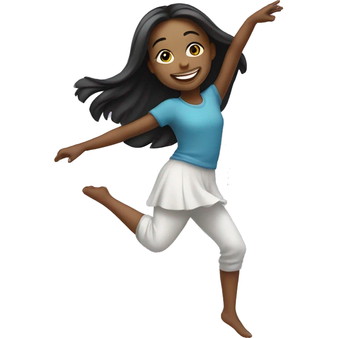 smiling girl dancing emoji