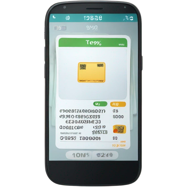 receipt in a phone emoji