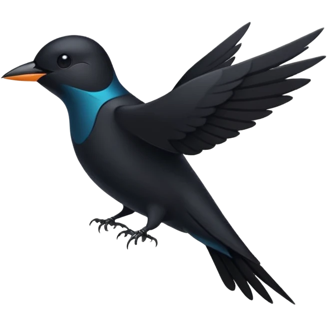 черная ласточка svg, vector emoji