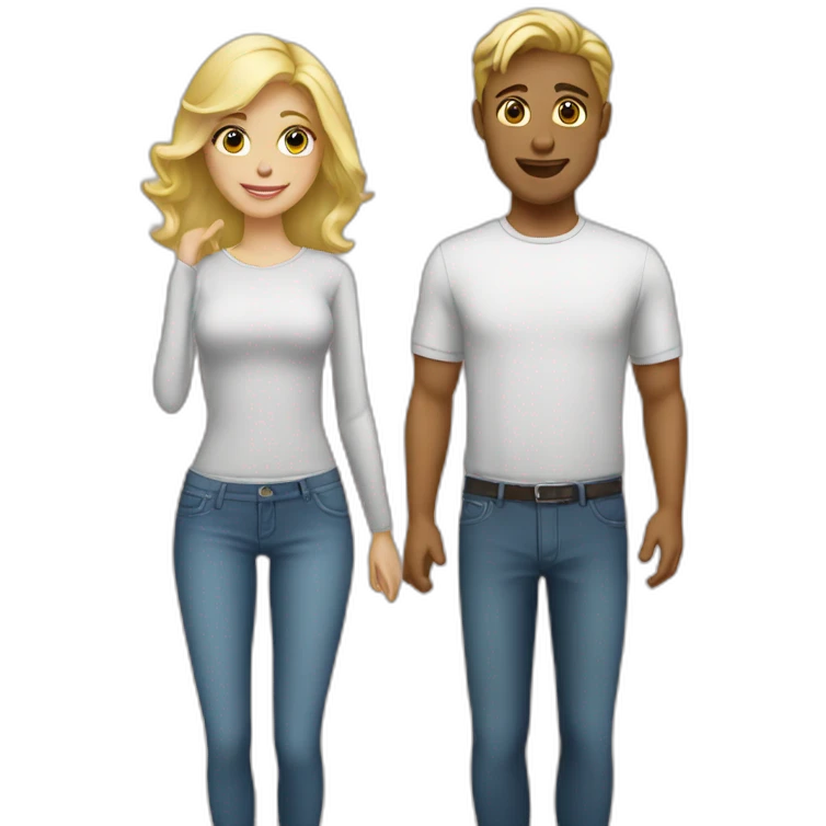 Blonde couple emoji
