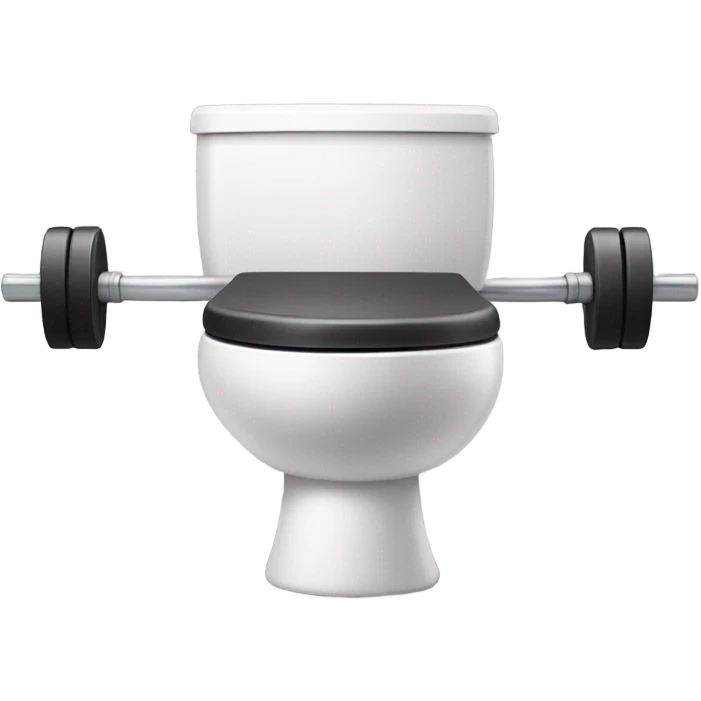 Weight lifting toilet emoji