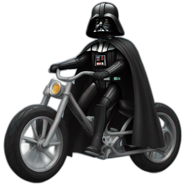 dark vador in bike emoji