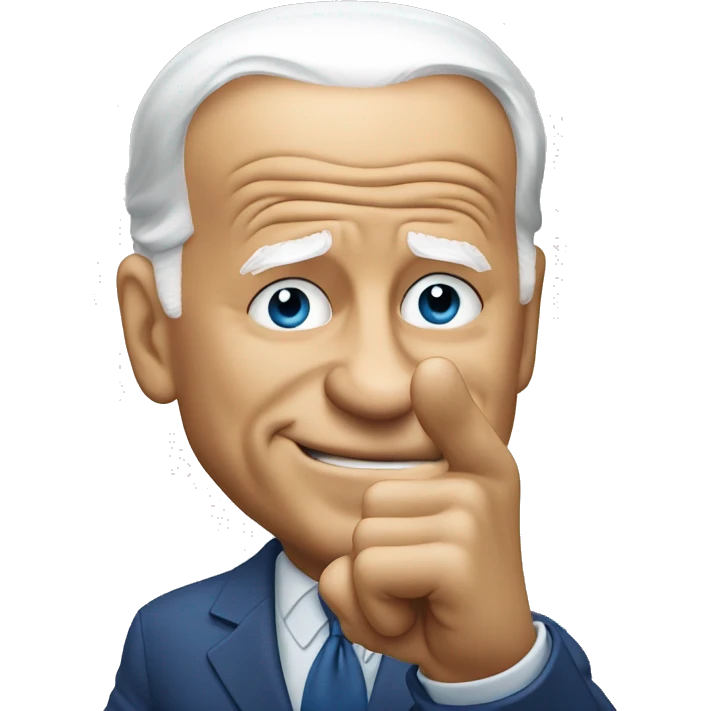 Joe biden pointing down emoji