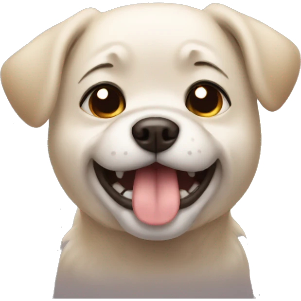 Cute dog making crying face  emoji
