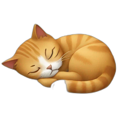 Cat sleeping emoji