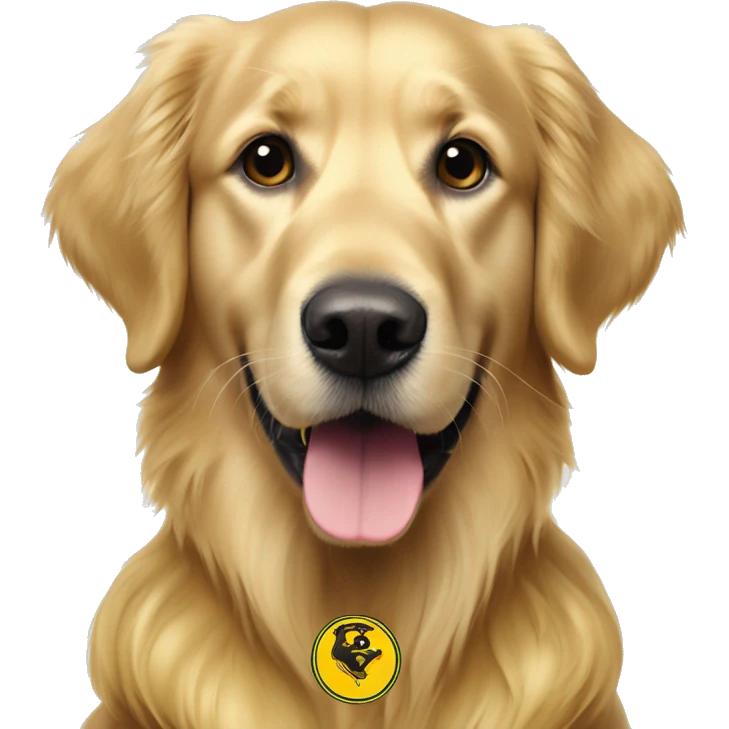 golden retriever in alemannia aachen trikot emoji