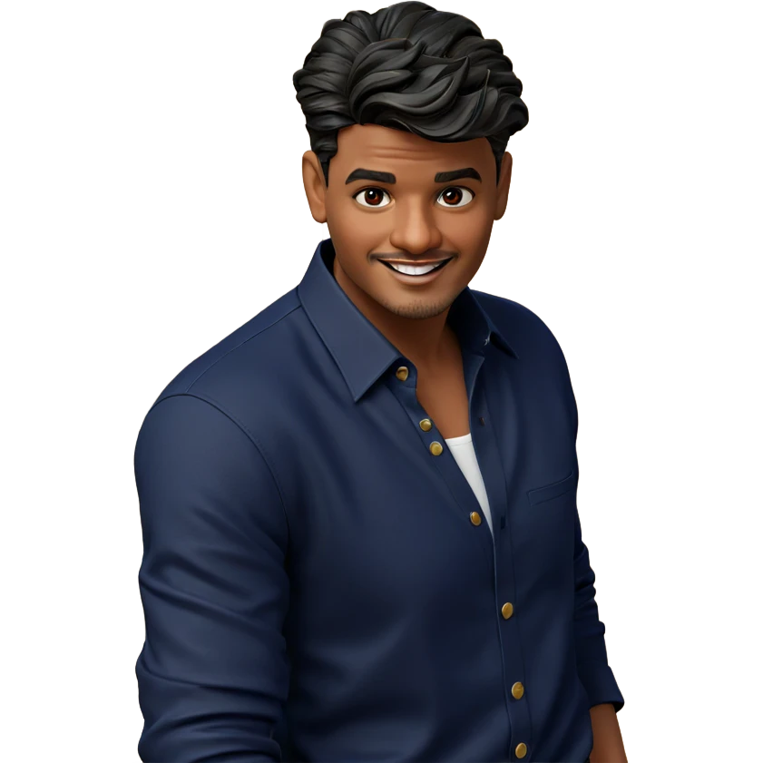 smiling male in stylish attire emoji