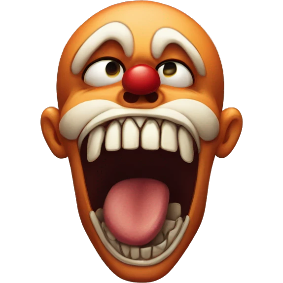 clown, skull, and loudly crying emoji emoji