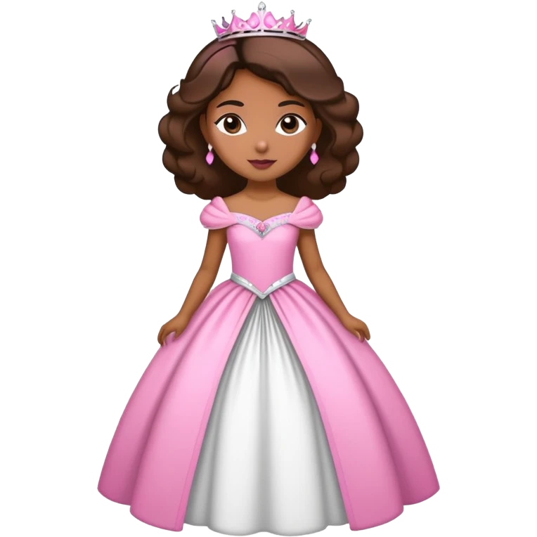 Pink and white and pink and black royal princess brownskin emoji