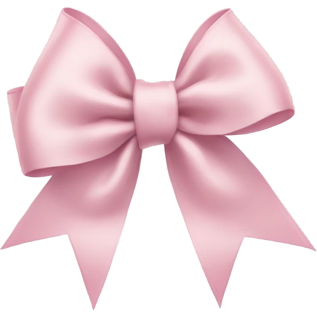 light pink ribbon bow emoji
