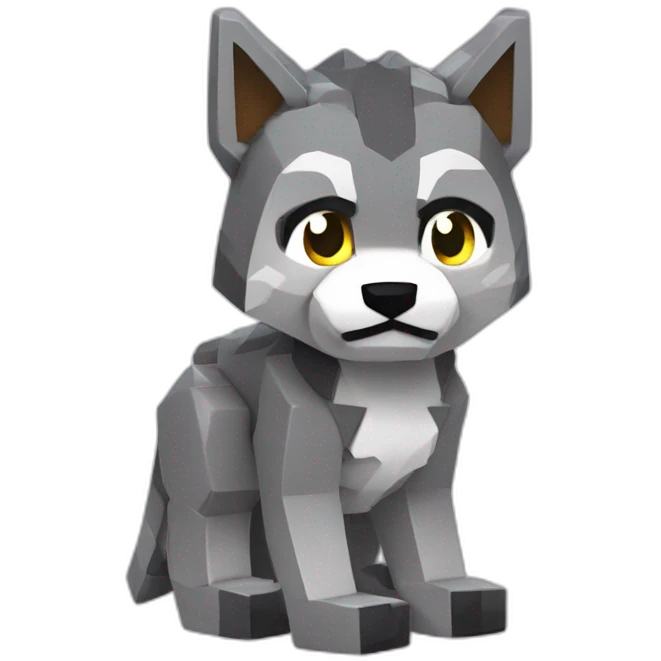 bébé loup minecraft emoji